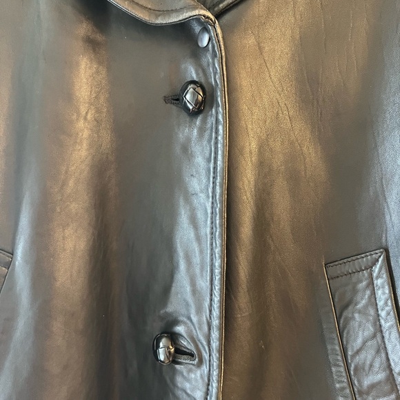 Women’s Size 2X black leather jacket. Johnson leather - Picture 3 of 9